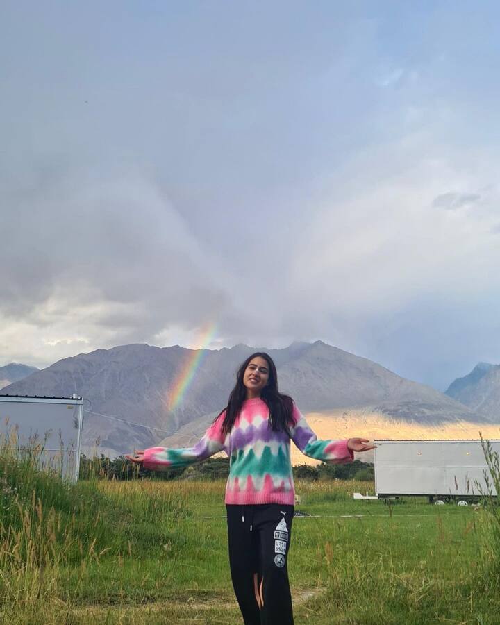 Sara Ali Khan is giving some ultimate vacation goals with the recent pictures that she has dropped on Instagram. The actress shared a series of breathtakingly beautiful pictures from her travel diaries in Ladakh. (Image Courtesy: @saraalikhan95/Instagram).