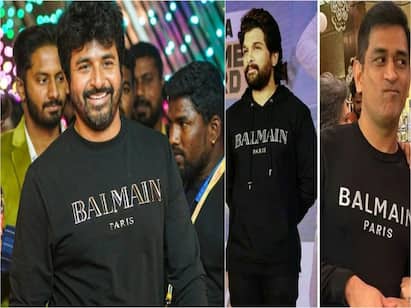 celebrities wearing famous brand balmain price revealed சிவகார்த்திகேயன் T-shirt  ரூ.42,000... அப்படி என்ன ஸ்பெஷல்...?