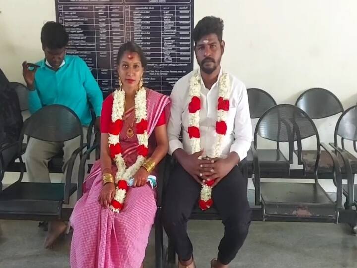 மதம் மறுப்பு திருமணம் செய்ததால் கொலை மிரட்டல் - மாலையும் கழுத்துமாக காதல் ஜோடி போலீசில் தஞ்சம்