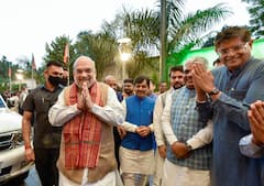 PICS | Holi Arrives Early For BJP As Workers Celebrate Party's Impressive Poll Show