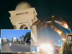 புதுச்சேரி-விழுப்புரம் 4 வழிச்சாலை பணிகள் - மதகப்பட்டில் காமராஜர் நினைவுத்தூண் அகற்றம்