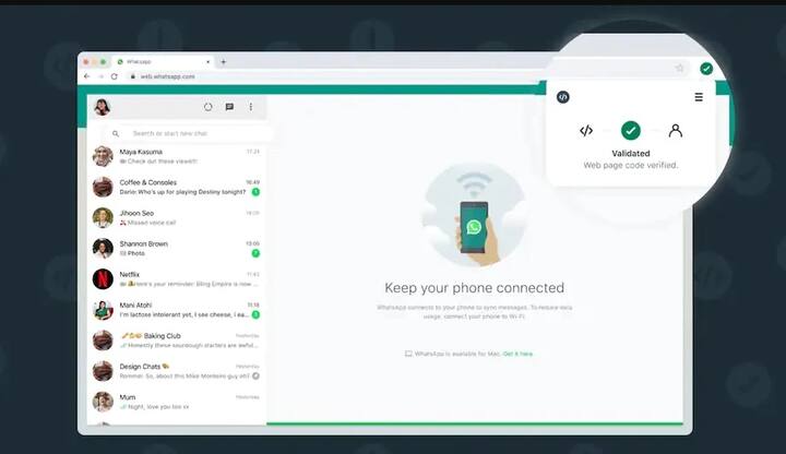 નવી દિલ્હીઃ વૉટ્સએપે નવા સિક્યૂરિટી ફિચરની જાહેરાત કરી છે, આ ફિચર WhatsApp Web માટે રિલીઝ કરવામા આવ્યુ છે, કંપનીએ આને Code Verify નામ આપ્યુ છે. આ એક વેબ બ્રાઉઝર એક્સ્ટેન્શન છે, જે રિયલ ટાઇમ, થર્ડ પાર્ટી વેરિફિકેશનની સુવિધા આપે છે.
