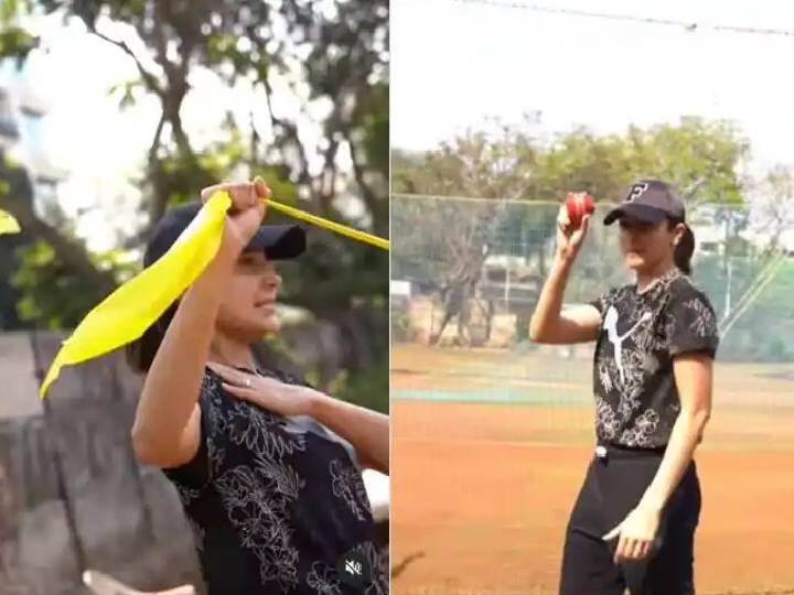 Anushka Sharma share cricket practice video of Chakda Xpress on social media Anushka Sharma :  ‘चकदा एक्सप्रेस’साठी जोरदार तयारी, अनुष्का शर्मा क्रिकेटच्या मैदानावर गाळतेय घाम!