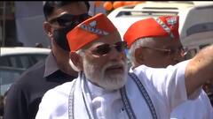 Modi Road Show: এবার 'মিশন গুজরাট'! আমদাবাদে মোদির রোড শোতে 'জয় শ্রীরাম' স্লোগান | Bangla News