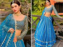 Avneet Kaur : निळा लेहेंगा, मनमोहक अदा; अवनीत कौरच्या सौंदर्यावर नेटकरी फिदा