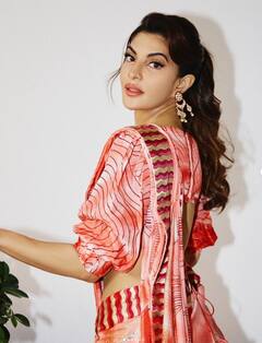 भारतीय नारी वाले लुक में जैकलीन ने जीता फैंस का दिल, एक्ट्रेस को साड़ी में देख फैंस ने थाम लिया दिल