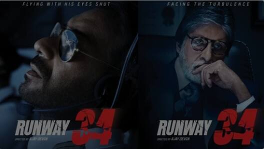 Runway 34 Motion Poster: Motion poster release of Ajay Devgn and Amitabh Bachchan movie Runway 34 to be released on Eid Runway 34 Motion Poster : अजय देवगण आणि बिग बींच्या 'रनवे 34' सिनेमाचे मोशन पोस्टर रिलीज, ईदच्या मुहूर्तावर होणार प्रदर्शित