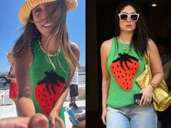 फैशन फेस ऑफ: बॉलीवुड की बेबो या हॉलीवुड की हेली, स्ट्रॉबेरी टॉप पहन किसने मारी बाज़ी