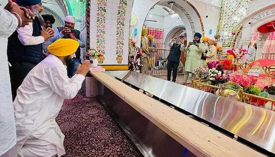 ਭਗਵੰਤ ਮਾਨ ਨੇ ਸੰਗਰੂਰ ਦੇ ਗੁਰਦੁਆਰਾ ਅਤਰ ਸਾਹਿਬ ਟੇਕਿਆ ਮੱਥਾ