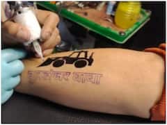 उत्तर प्रदेश चुनाव से बढ़ा बुलडोजर का क्रेज, युवा बनवा रहे इस तरह के टैटू