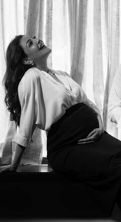 Kajal Photos: నెలలు నిండుతున్న కాజల్, క్యూట్ కుక్కపిల్లతో ఫోజ్