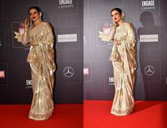 गोल्डन साड़ी में जब अवॉर्ड फंक्शन में पहुंचीं रेखा, खूबसूरती से लूट ली महफिल