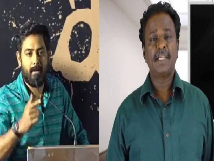 Do not review like spoil the film Actor Ari criticizes Blue sattai maran on stage அதுக்குன்னு இப்படியெல்லாம் ரிவ்யூவா? ப்ளூசட்டை மாறனை லெஃப்ட் ரைட் வாங்கிய நடிகர் ஆரி!!