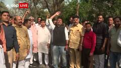 CWC की बैठक से पहले कार्यकर्ताओं ने कांग्रेस दफ्तर के बाहर लगाए नारे | Election 2022 Results