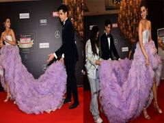 कृति सेनन ने अवॉर्ड शो पर पहनी ऐसी ड्रेस, सिद्धार्थ मल्होत्रा को पड़ गई संभालनी