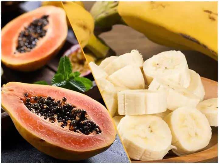Health Tips do not eat papaya and banana together Health Tips : चुकूनही केळी आणि पपई एकत्र खाऊ नका, तब्येतीवर होऊ शकतात 'हे' गंभीर परिणाम