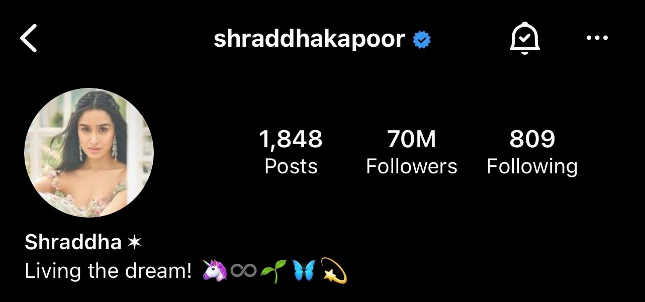 Shraddha Kapoor Becomes The Second Most Followed Indian Actress On Instagram, Crossing 70 Million Followers