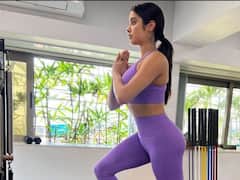 Janhvi Kapoor Pics : जान्हवी कपूर करतेय व्यायाम, इन्स्टावर शेअर केले फोटो आणि व्हिडीओ