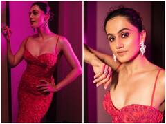 रेड डीपनेक गाउन में तापसी पन्नू लगीं कयामत, ग्लैमरस अदाओं से बढ़ाया सोशल मीडिया का तापमान