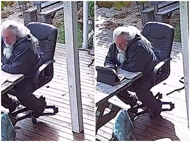 ਕੁਰਸੀ 'ਤੇ ਬੈਠੇ ਸ਼ਖਸ ਦੇ ਪਿੱਛੋਂ ਰੇਂਗਦਾ ਆਇਆ ਸੱਪ, ਤੁਹਾਡੇ ਵੀ ਰੌਂਗਟੇ ਖੜ੍ਹੇ ਕਰ ਦੇਵੇਗਾ ਵੀਡੀਓ