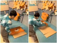 बच्चे ने निकाला कपड़े फोल्ड करने का अनोखा जुगाड़, हैरान कर देगा वीडियो