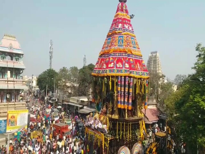 காஞ்சிபுரம் : பங்குனி உத்திரம் ஏழாம் நாள்.. தேரை வடம் பிடித்து மகிழ்ந்த மக்கள்..