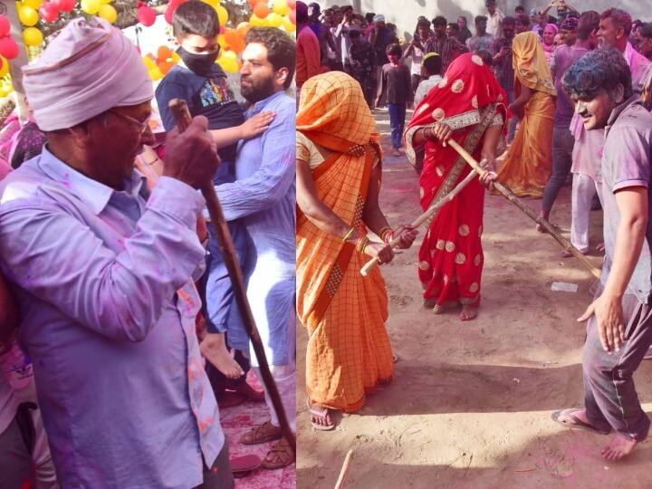 Rawal Lathmar Holi 2022: मथुरा में खेली जाने वाली लट्ठमार होली (Lathmar Holi) दुनियाभर में काफी फेमस है. कहा जाता है कि इस होली में राधा और भगवान कृष्ण के प्रेम का रस होता है. इस होली को खेलने और देखने के लिए देश-विदेश से भक्त मथुरा पहुंचते हैं. मथुरा के रावल गांव में भी लट्ठमार होली खेली गई.देखिए उसकी कुछ खास तस्वीरें....