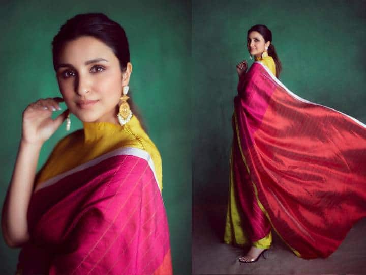 परिणीती चोप्राने (Parineeti Chopra) पुन्हा एकदा तिच्या साडी लूकने इंस्टाग्रामचा पारा वाढवला आहे.