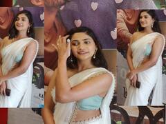 Actress Losliya: வெள்ளைப்பூவாய் ஜொலிக்கும் லாஸ்லியா!! அழகான புகைப்படங்கள்!!