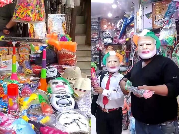Moradabad: उत्तर प्रदेश के जनादेश में एक बार फिर से योगी सरकार के काम पर अपनी मुहर लगाई है. चुनाव खत्म हो चुके हैं लेकिन माहौल अभी भी सियासी ही बना हुआ है. होली का खुमार लोगों पर चढ़ा हुआ है लेकिन होली के रंगों में सियासी तड़का भी लग रहा है. यूपी में होली के प्रोडक्ट्स में पॉलिटिकल टच भी दिख रहा है. दरअसल होली के लिए चुनावों के सुपरस्टार रहे प्रधानमंत्री मोदी की तस्वीरों वाली टोपियां खूब बिक रही हैं.