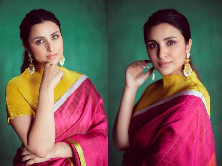 सोशल मीडियावर अभिनेत्री परिणीती चोप्रा कधी तिच्या पारंपरिक लूकने, कधी ग्लॅमरस स्टाईलने तर कधी बोल्ड अवताराने चाहत्यांची मनं घायाळ करत असते. (Photo : @parineetichopra/IG)