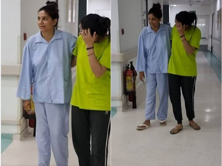 sapna choudhary shares video from hospital giva health update अस्पताल में लंगड़ाते नजर आईं सपना चौधरी, क्यों हुआ ऐसा हाल, वीडियो वायरल