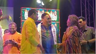 Madan Mitra in Public: 'জয় জগন্নাথ, জয় মমতা', অস্ত্রোপচারের পর প্রথমবার জনসমক্ষে মদন মিত্র