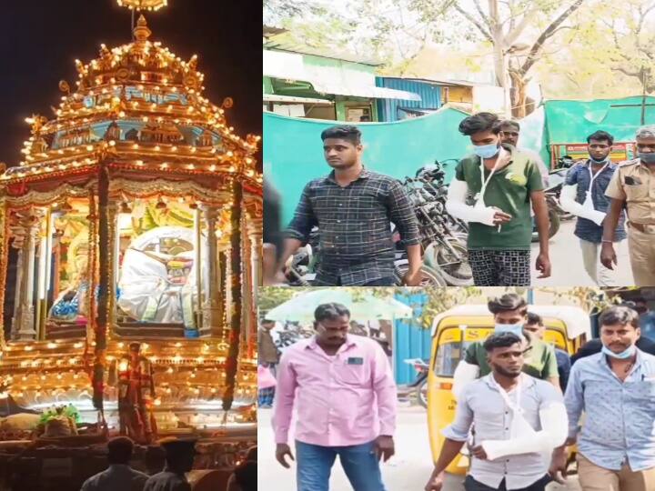 Kanchipuram Ekambaranathar Temple Silver Chariot Festival - 7 rowdies arrested for violence காஞ்சிபுரம் தேர் திருவிழாவில் குட்டி ரவுடிஸ் அட்டகாசம்..! கத்தி காட்டி மிரட்டிய 7 பேரில் 3 பேர் வழுக்கி விழுந்தனர்..!