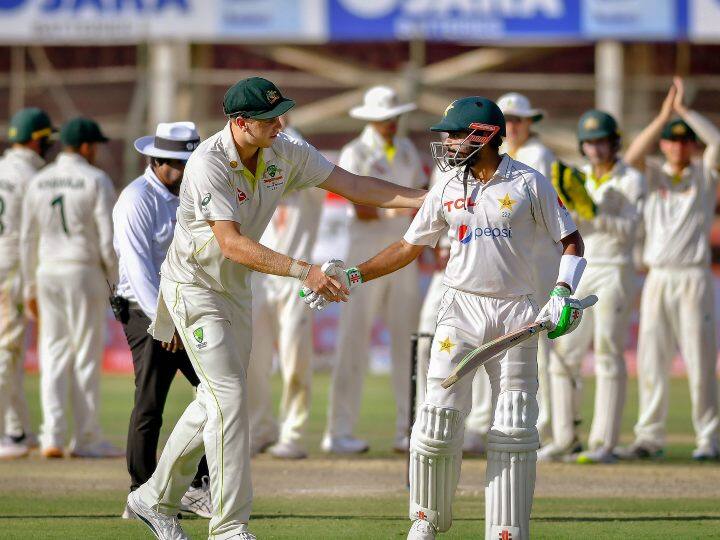 Pakistan vs Australia Match drawn Babar Azam Rizwan 2nd Test Karachi बाबर आजम के दम पर पाकिस्तान ने बचा लिया कराची टेस्ट, ऑस्ट्रेलिया के खिलाफ ड्रॉ हुआ दूसरा मैच