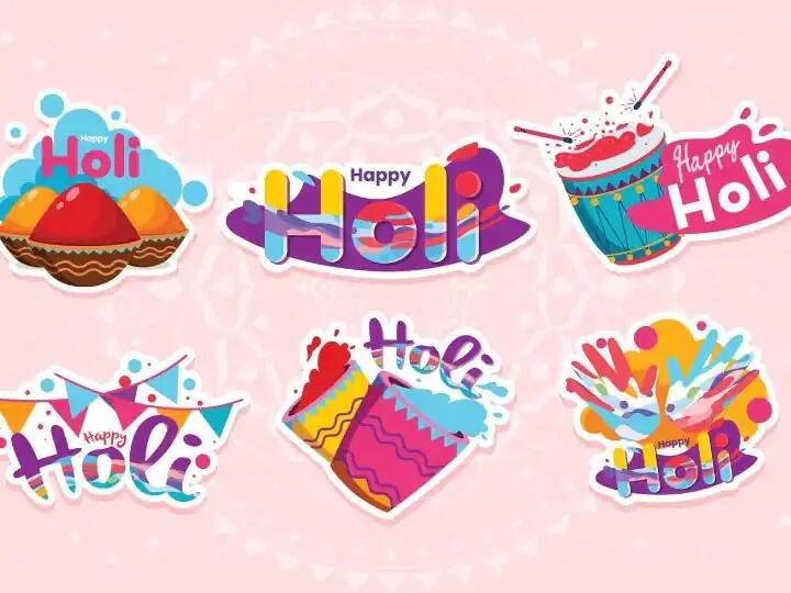 Holi 2022 WhatsApp Stickers how to download happy holi wishes whatsApp stickers send to loving one Holi 2022 WhatsApp Stickers : होळीनिमित्त प्रियजनांना शुभेच्छा देण्यासाठी 'असे' डाऊनलोड आणि शेअर करा WhatsApp स्टिकर्स