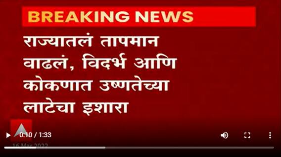 Thane Raigad Temperature : मार्च महिन्याच्या मध्यात अंगाची काहिली होण्याची चिन्ह उष्णतेची लाट