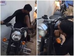 बिना चाभी के चोर ने स्टार्ट की रॉयल इनफील्ड, चोरी का तरीका देख पुलिस भी हैरान