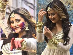 रश्मि देसाई पर चढ़ा रंगों का खुमार, कुछ ऐसे मनाती दिखीं होली, इन तस्वीरों पर आ जाएगा आपका दिल!