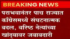 Congress : पराभवानंतर काँग्रेसमध्ये मोठे बदल, पाचही राज्यांमध्ये संघटनात्मक बदल