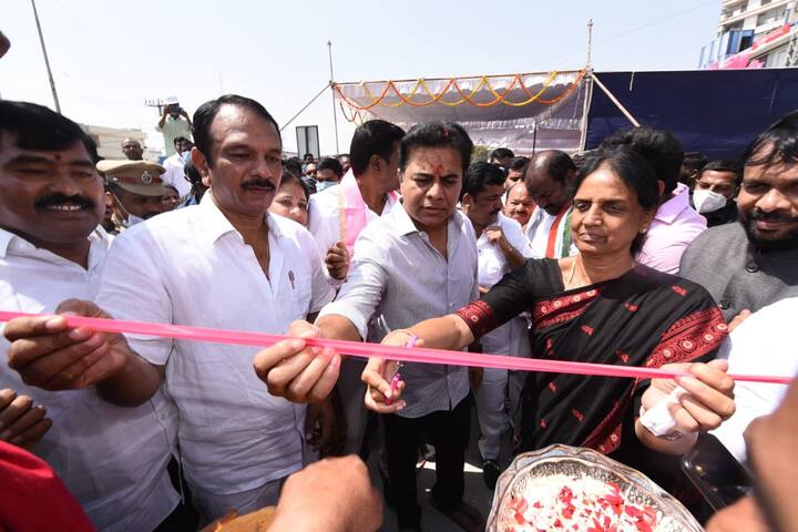 Hyderabad: KTR Challenges Union Minister Kishan Reddy to bring funds for Under ground drainage development KTR: కిషన్ రెడ్డి ఆ పని చేస్తే నేనే సన్మానిస్తా - అండర్ పాస్ ప్రారంభంలో కేటీఆర్
