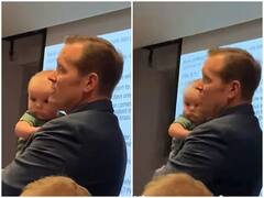 स्टूडेंट की मदद के लिए प्रोफेसर ने बच्चे को गोद में उठाया, दिल जीत रहा वीडियो