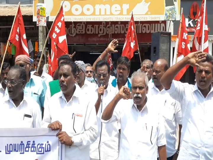 மேகதாது அணை விவகாரம் - கர்நாடக பாஜக அரசை கண்டித்து விவசாயிகள் போராட்டம்