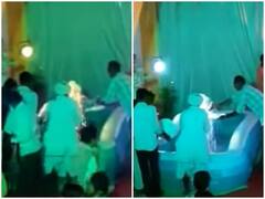 शादी में आए मेहमानों के लिए कम पड़ी प्लेट, खाने के लिए धोने पड़े बर्तन