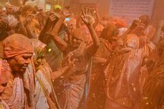 Holi 2022: লাল-নীল-সবুজে ফাগুনের রং, হোলি উৎসবে মাতলেন বৃন্দাবনের বিধবারা