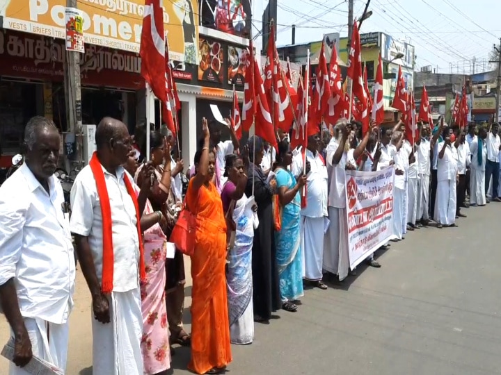 மேகதாது அணை விவகாரம் - கர்நாடக பாஜக அரசை கண்டித்து விவசாயிகள் போராட்டம்