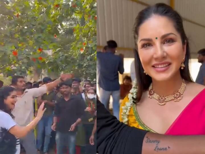 Watch Video: சத்தமிட்டு அதிர வைத்த மாணவர்கள்.. பச்சை குத்திய ரசிகர்: சன்னி லியோன் செய்த காரியம்!