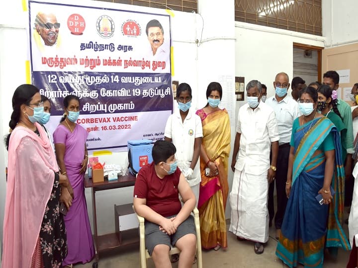 thiruvarur district 55,400 school students in covid injection திருவாரூர் : 55,400 சிறார்களுக்கு தடுப்பூசி செலுத்தப்பட உள்ளது.. மாவட்ட ஆட்சியர் தகவல்.