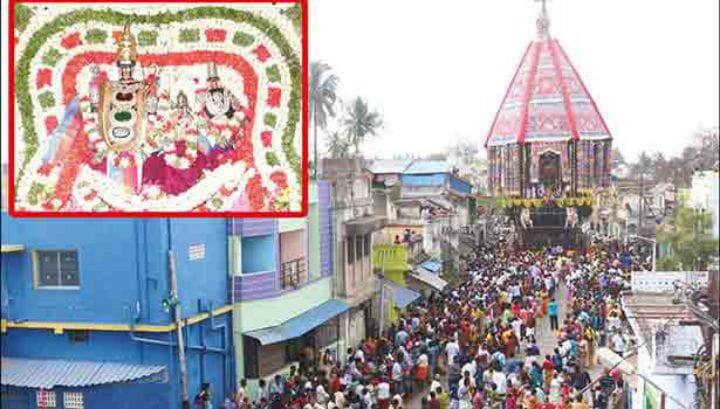 Saptarishiswarar temple in Lalgudi, Panguni, one person was killed when he got stuck in a wheel லால்குடி சப்தரிஷீஸ்வரர் கோயில் பங்குனி தேரோட்டம் - தேர் சக்கரத்தில் சிக்கி ஒருவர் உயிரிழப்பு