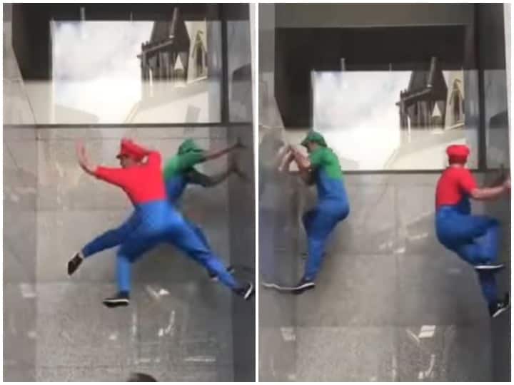 पलक झपकते ही दीवार पर चढ़ गए युवक, दंग कर देगा वीडियो In blink of an eye young man climbed the vertical wall पलक झपकते ही दीवार पर चढ़ गए युवक, दंग कर देगा वीडियो